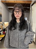 ロングのグレージュカラー