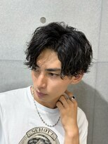パヌポン 原宿表参道(PANUPON) メンズショートセンターパートソフトスパイラルパーマ