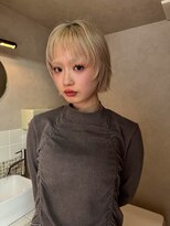 ネルケ 立川(nelke)&nbsp;ボブ/ブロンドベージュカラー/ケアブリーチ/ダブルカラー/立川