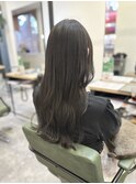 ダークアッシュロングゆるふわ巻き髪本厚木