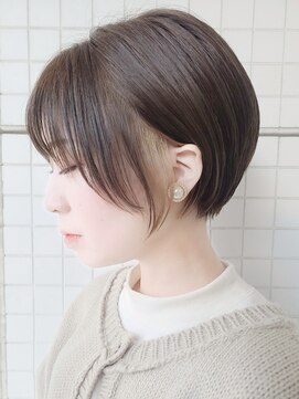 エリマ 横浜西口(elima) 横浜西口顔周りレイヤーカットくびれヘア切りっぱなしボブ30代