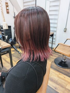 インナーグラデーション　暖色ピンク