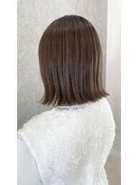 スーリール シュシュ(sourire chouchou)&nbsp;切りっぱなしボブ×ベージュカラー