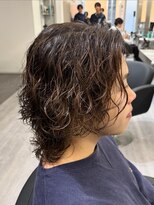 ビカムメンズヘアー 栄店(become men's hair)&nbsp;名古屋/栄/メンズカット/ブラウンカラー/サーフカール/眉毛