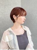 ハンサムショート/丸みショートボブ/20代30代40代50代/顔周り