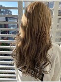 【Zina】イメチェン毛先パーマ耳かけ×フォギーベージュ