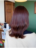 艶髪くびれミディアム×レッドブラウン【cher西宮北口：MAYA】