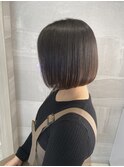 切りっぱなしボブ髪質改善白髪ぼかしハイライトスクールカット