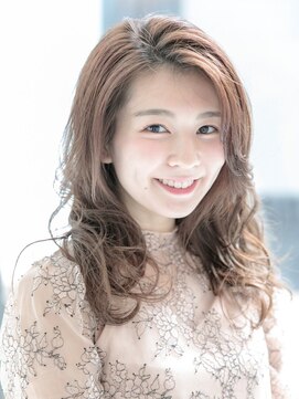 ルルディ バイ アフロディーテ銀座(luludi by APHRODITE) 黒髪/グレーベージュ/レイヤーロング/前髪パーマ/銀座