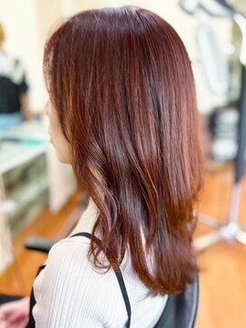 アークスヘアー 20代30代40代代大人可愛い髪質改善カラーレッドブラウン艶感