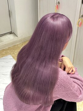 リー 梅田(Lee) ブリーチ2回/ラベンダーカラー/パープル/髪質改善カラー