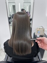 シンパ(sympa)&nbsp;アッシュブラウン7.5Lv髪質改善カラー×縮毛矯正