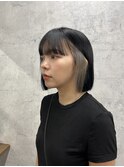 インナーカラー×ぱつっとボブ