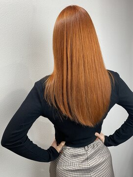 アドラーブル ココロ 新潟(adorable CoCoLo) 透明感カラー★ダブルカラーブリーチオレンジブラウン