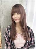 レイヤーカット/ピンク