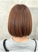 ミニボブ×春色オレンジ