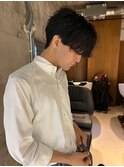 フェザーショート センターパート フェザーパーマ メンズパーマ