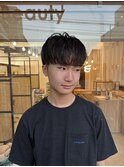 シースルーマッシュナードショートツーブロック刈り上げ