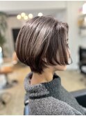 白髪ぼかし30代40代50代60代代官山大人ショート大人ショートボブ