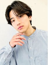 ロックス バイ マグ 松本(rocks BY MAG) 韓国風ダウンパーマ清潔感無造作束感スタイルセンターパート