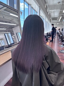 岡山バレイヤージュ/ワインレッド