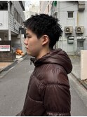 MEN’S HAIR/ブルーブラック/フェザーパーマ/藤沢