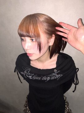 ルーツカラー/ミルクティーベージュ「宇都宮/ブリーチ」