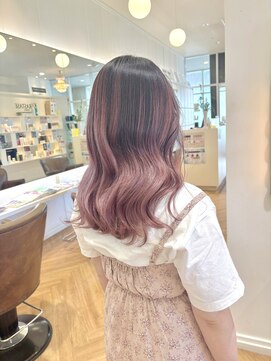 コワファースト  させぼ五番街店(COIFF1RST) 大人ピンクバレイヤージュ