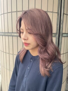 リフトバイマグ 松本駅前店(lift by mag) 大人可愛いピンクベージュブリーチカラーくびれボブ透明感小顔