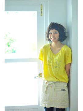 アトリエ エス atelier es HAIRDESIGN カジュアルボブ/切りっぱなしボブ/オン眉/眉上バング/透明感