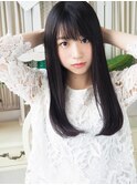 【ヘアジュレドゥ安江】 黒髪ナチュラル可愛い☆艶ストレート♪
