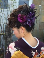 アムズヘアーファム 成人式ヘアアレンジ(リーゼント風)