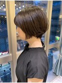 【石田勇士郎】アッシュブラウン毛先パーマネオウルフショート