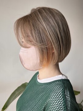 ヘアサロン セロ(Hair Salon SERO) ミルクティーベージュ_インナーカラー_オレンジカラー