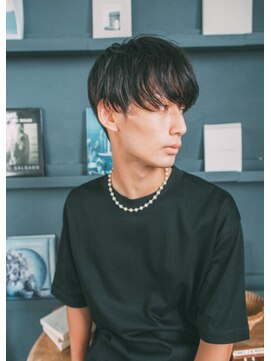 ル クゥル 佐久店 メンズツーブロックマッシュ/アッシュブラック