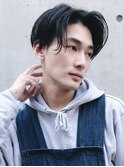 センターパートニュアンスパーマワンカールパーマ韓国コンマヘア