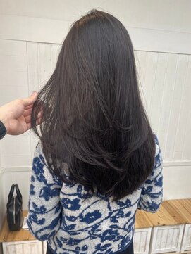 ナンバー ジェミカ 札幌(N° jemica) 毛先ナチュラルカール暗髪カラーレイヤーカットダメージケア