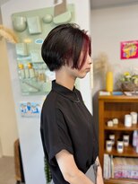 アンドチル 渋谷(AND CHILL)&nbsp;フェイスフレーミング/ワインレッド/ハンサムショート　渋谷