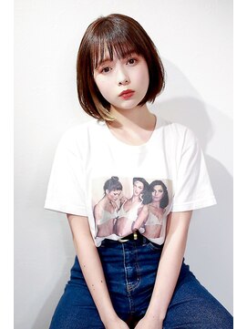 オーバーヘアー 長岡京店(over hair) 【over hair】 丸みボブ×ポイントインナーカラー