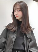 ロング　ブリーチなしWカラー　グレージュ