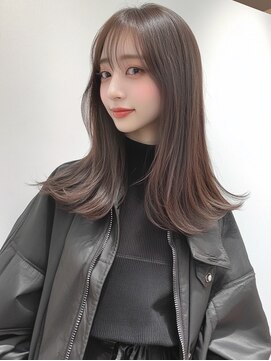 ジゼル 博多(GiseL) ロング　ブリーチなしWカラー　グレージュ