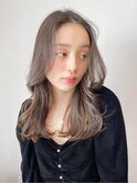 くびれヘアアプリコットオレンジ夏ヘアハイライトカラー
