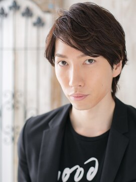 モッズヘア メン 仙台愛子駅前店(mod's hair men) 20代30代ビジネス斜めバングダークアッシュショートa仙台愛子
