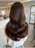 桑名ロングレイヤーカットハッシュカット透明感カラー重めロング