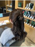 20代30代◎大人可愛いハーフアップおだんごヘアセット