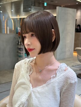 ロンド エメ 柏(Lond aimer) 大人ガーリー/レイヤーショート/前髪白髪/20代30代40代50代/柏柏