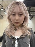 イメチェン/ピンクベージュ/アンブレラカラー/前髪/烏丸駅