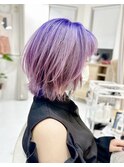 カーキベージュ 魅力倍増カールセミディシアーカラー姫カット