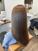 ニコ ヘアリラクゼーション(Nico hair relaxation)&nbsp;髪質改善トリートメントストレートロングヘアカーキベージュ