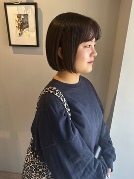 ソワ バイ ルシル(SOIE by Lucile) 福島市　ミニボブ　暗髪グレージュ